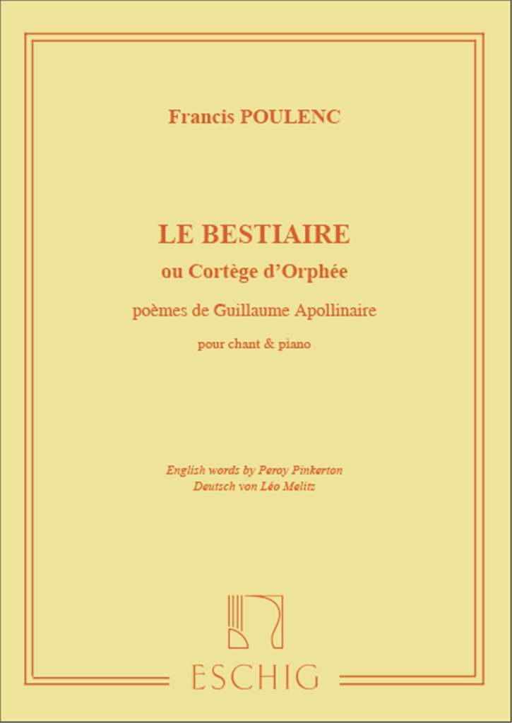 Le Bestiaire ou Cortège d'Orphée